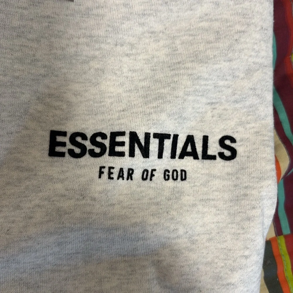Fear of God Essentials light oatmeal Sweatpants Relaxed Fit Cotton-Blend XL new - Picture 3 of 16